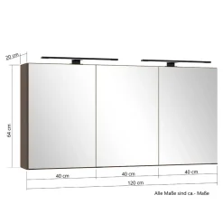 Wohnen Badezimmer Spiegelschrank 120 cm breit - Ucaida