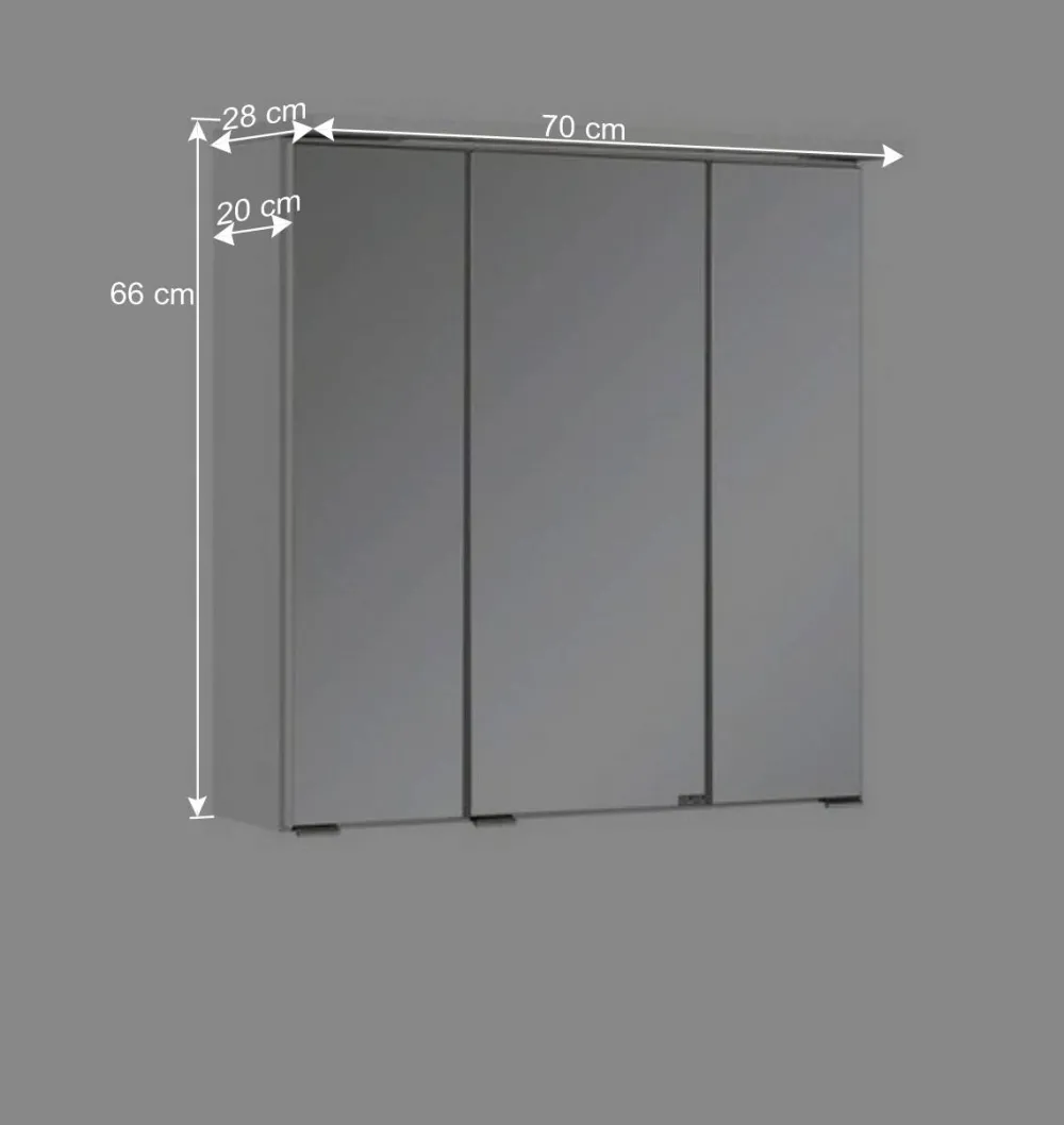 Wohnen Badezimmer Spiegelschrank mit 70 cm Breite - Sagunis I