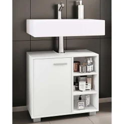 Wohnen Waschtisch|Waschbeckenunterschränke*Badezimmer Unterbeckenschrank in Weiß - Gransov