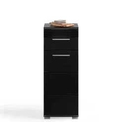 Wohnen Badschränke*Badezimmer Unterschrank in Schwarz hochglänzend - Culina