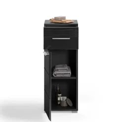 Wohnen Badschränke*Badezimmer Unterschrank in Schwarz hochglänzend - Culina