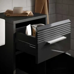 Wohnen Badschränke*Badezimmer Unterschrank in Schwarz hochglänzend - Culina