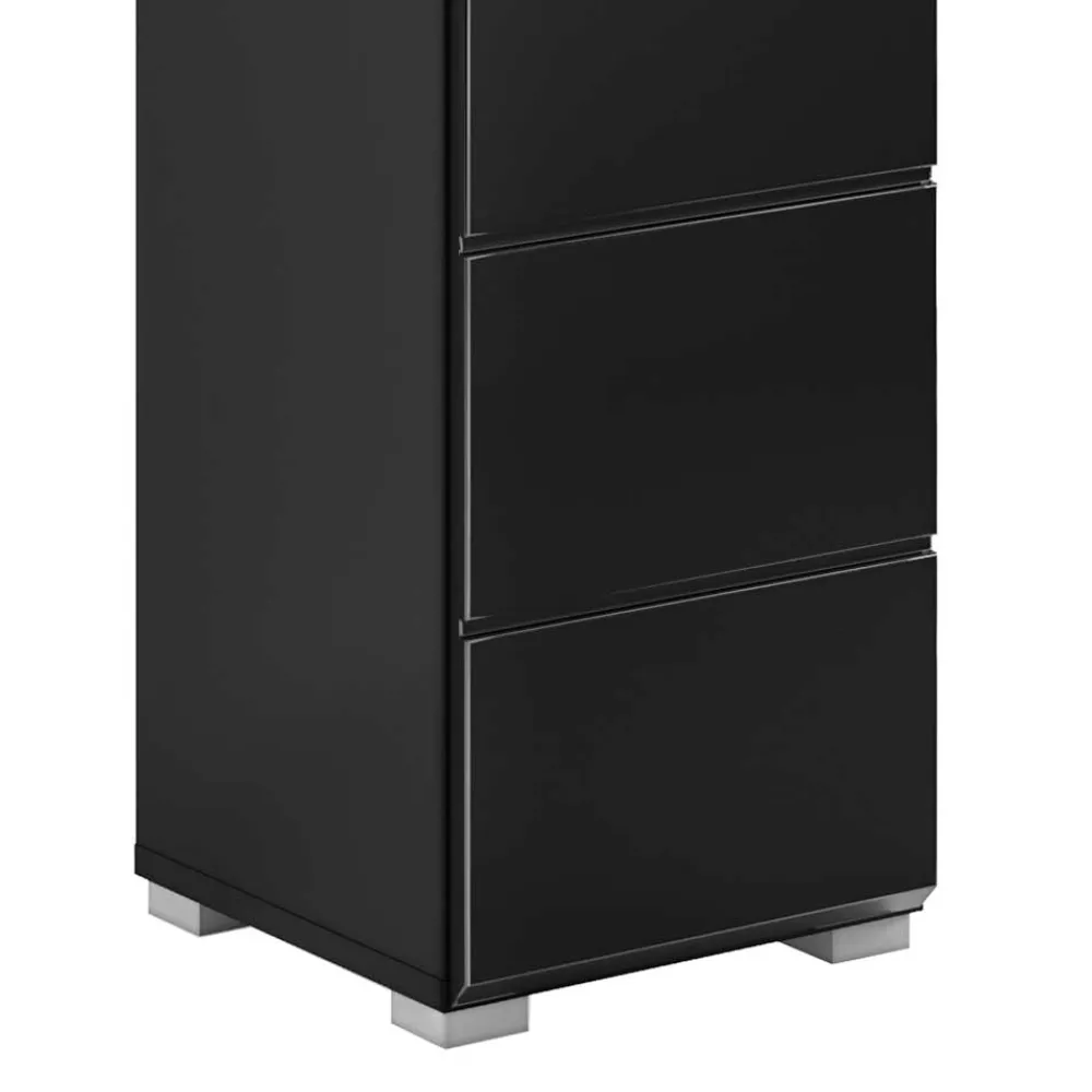 Wohnen Badschränke*Badezimmer Unterschrank in Schwarz hochglänzend - Culina