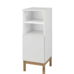 Wohnen Skandinavische Möbel|Badschränke*Badezimmer Unterschrank in Weiß mit Wildeiche - Speccia