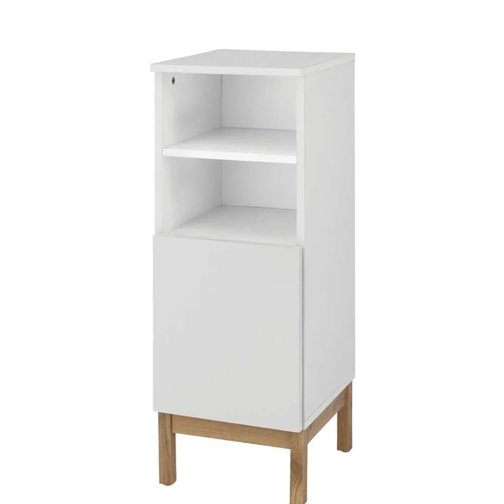 Wohnen Skandinavische Möbel|Badschränke*Badezimmer Unterschrank in Weiß mit Wildeiche - Speccia