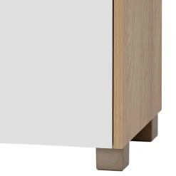 Wohnen Badezimmer Unterschrank in Weiß und Eiche Hell - Ronya