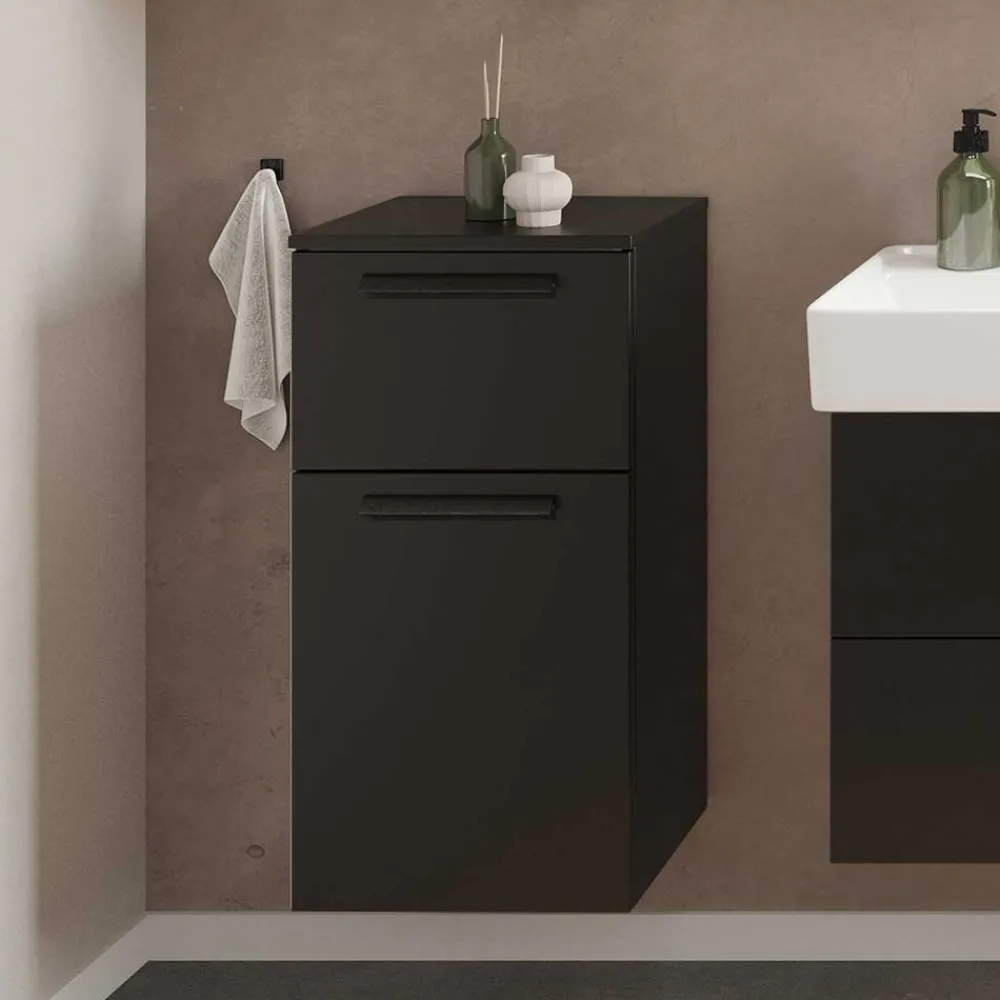 Wohnen Badschränke*Badezimmer Unterschrank in Schwarz - Ostoro