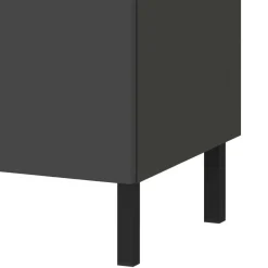 Wohnen Badezimmer Vertiko in Dunkelgrau - Quado