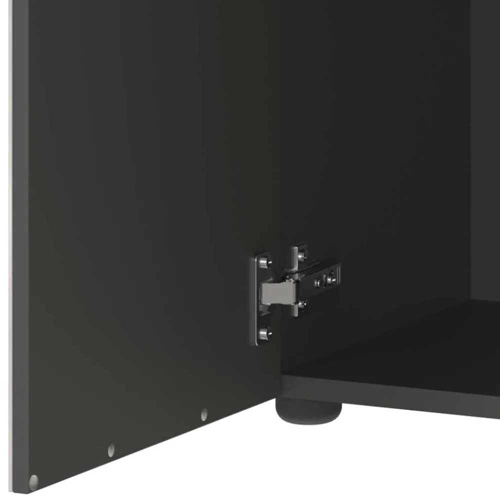 Wohnen Badezimmer Vertiko in Silbergrau Glas - Dikono