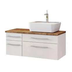 Wohnen Weiße Möbel|Badezimmer Komplett*Badezimmer Waschbecken & Möbel - Enwicos I (dreiteilig)