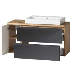 Wohnen Glasmöbel|Badezimmer Komplett*Badezimmer Waschplatz 105 cm breit - Jambi I (zweiteilig)