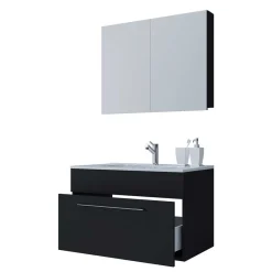 Wohnen Glasmöbel|Badezimmer Komplett*Badezimmer Waschplatz Möbelset - Gloriella (zweiteilig)