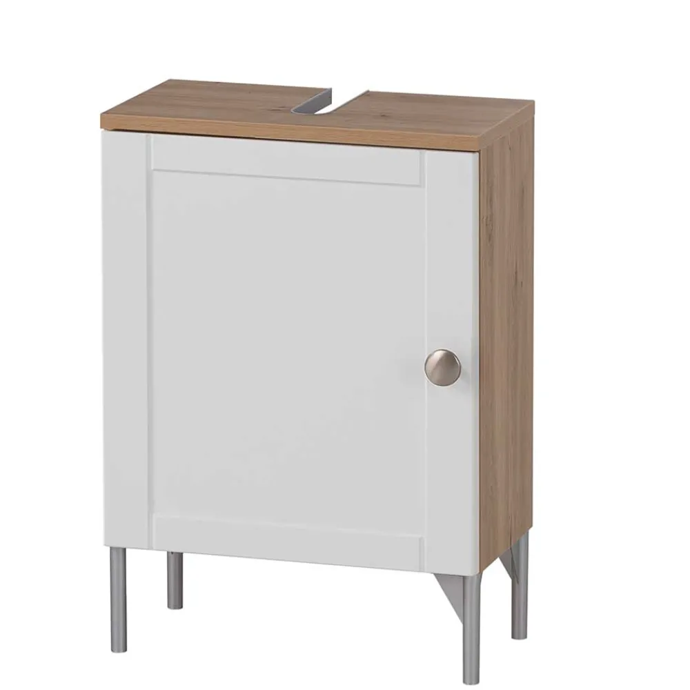 Wohnen Weiße Möbel|Glasmöbel*Badezimmer Waschplatz Set Landhaus - Traciana (zweiteilig)