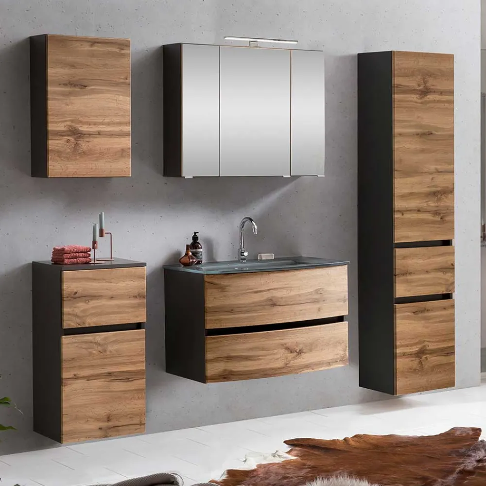 Wohnen Badezimmerblock Möbelkombination - Vandija (fünfteilig)