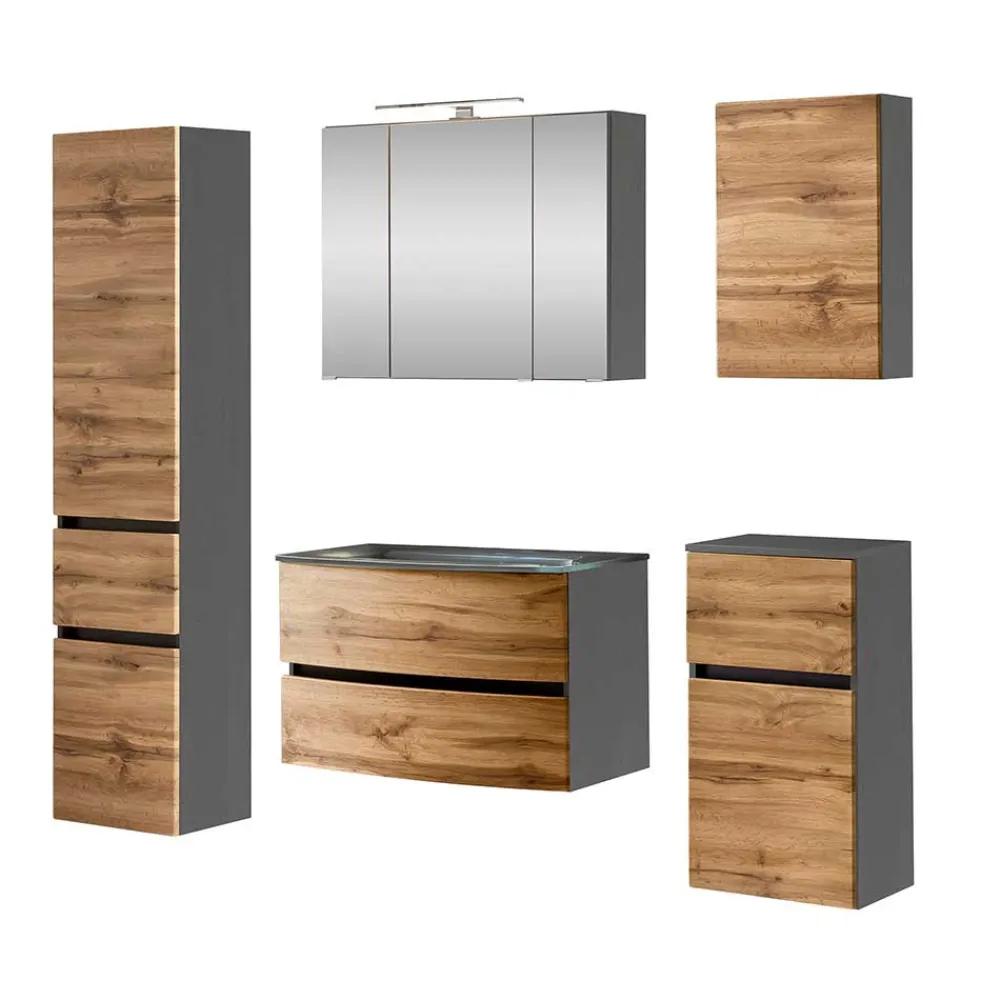 Wohnen Badezimmerblock Möbelkombination - Vandija (fünfteilig)