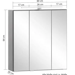 Wohnen Graue Möbel|Glasmöbel*Badezimmerblock Schrank Set - Agiruan (vierteilig)