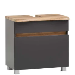 Wohnen Graue Möbel|Glasmöbel*Badezimmerblock Schrank Set - Agiruan (vierteilig)