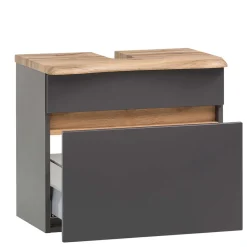 Wohnen Graue Möbel|Glasmöbel*Badezimmerblock Schrank Set - Agiruan (vierteilig)