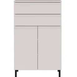 Wohnen Graue Möbel|Flurkommoden*Badezimmer-Kommode in Hellgrau - Dadra