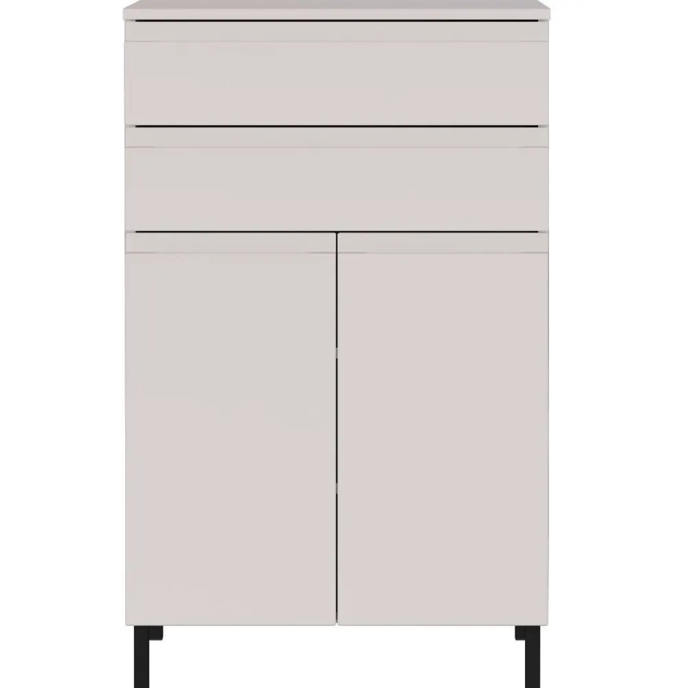 Wohnen Graue Möbel|Flurkommoden*Badezimmer-Kommode in Hellgrau - Dadra