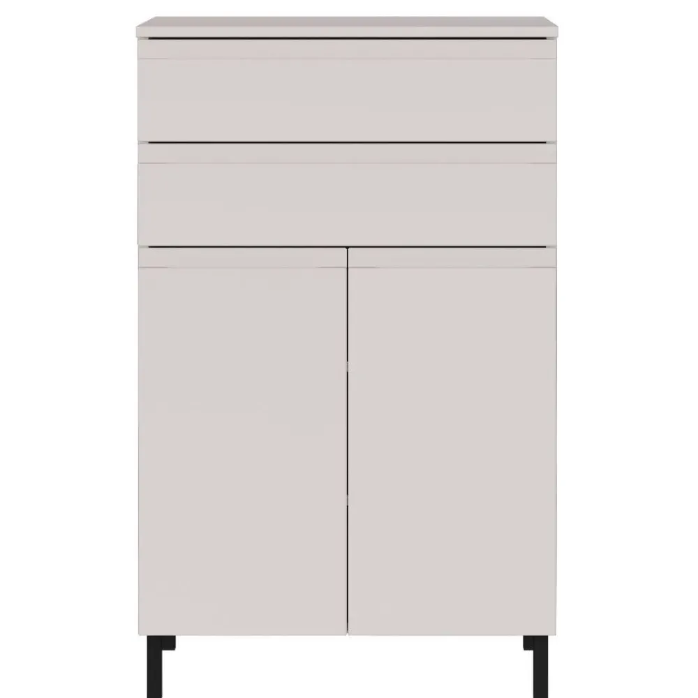 Wohnen Graue Möbel|Flurkommoden*Badezimmer-Kommode in Hellgrau - Dadra