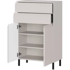 Wohnen Graue Möbel|Flurkommoden*Badezimmer-Kommode in Hellgrau - Dadra