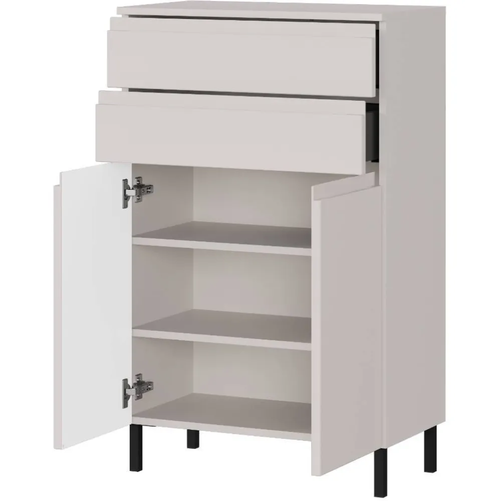 Wohnen Graue Möbel|Flurkommoden*Badezimmer-Kommode in Hellgrau - Dadra