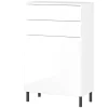 Wohnen Badezimmer-Kommode in Weiß Hochglanz - Loeesa