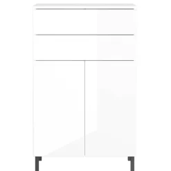 Wohnen Badezimmer-Kommode in Weiß Hochglanz - Loeesa