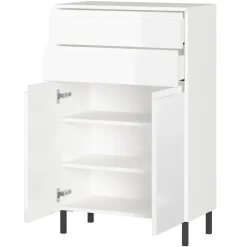 Wohnen Badezimmer-Kommode in Weiß Hochglanz - Loeesa