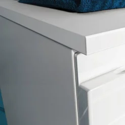 Wohnen Badezimmer-Kommode in Weiß Hochglanz - Loeesa