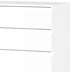 Wohnen Badezimmer-Kommode in Weiß Hochglanz - Loeesa