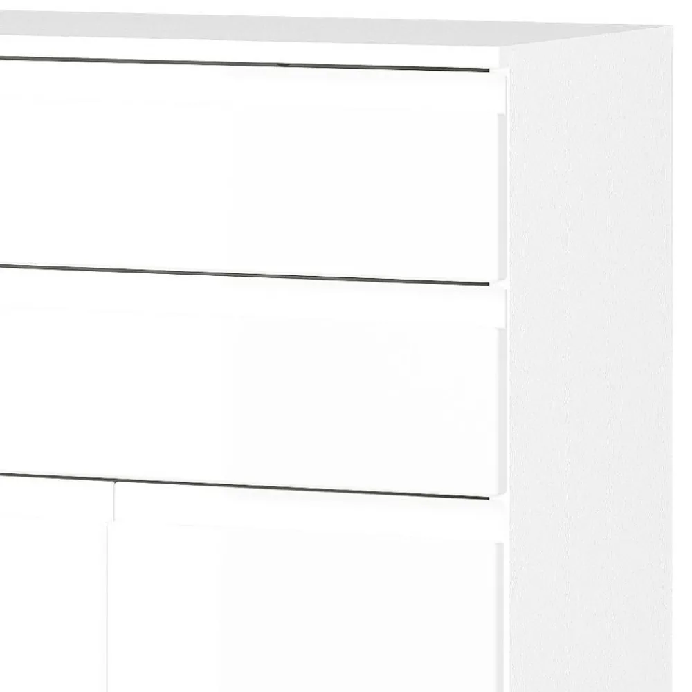 Wohnen Badezimmer-Kommode in Weiß Hochglanz - Loeesa