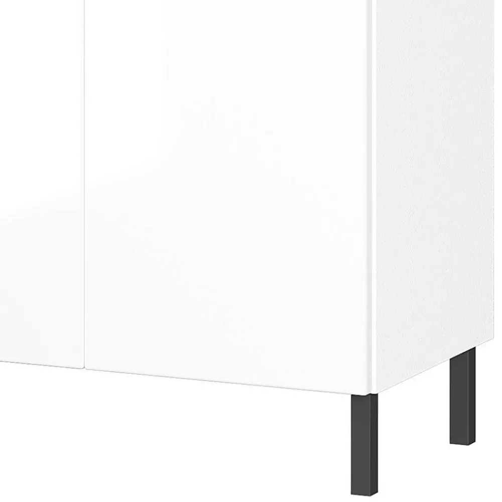 Wohnen Badezimmer-Kommode in Weiß Hochglanz - Loeesa