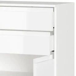 Wohnen Badezimmer-Kommode in Weiß Hochglanz - Loeesa