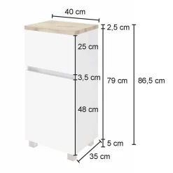 Wohnen Badezimmer Komplett*Badezimmermöbel als Komplett-Set - Noricas (fünfteilig)