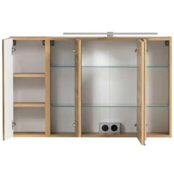 Wohnen Glasmöbel|Badezimmer Komplett*Badezimmermöbel Block Set - Jambi (vierteilig)