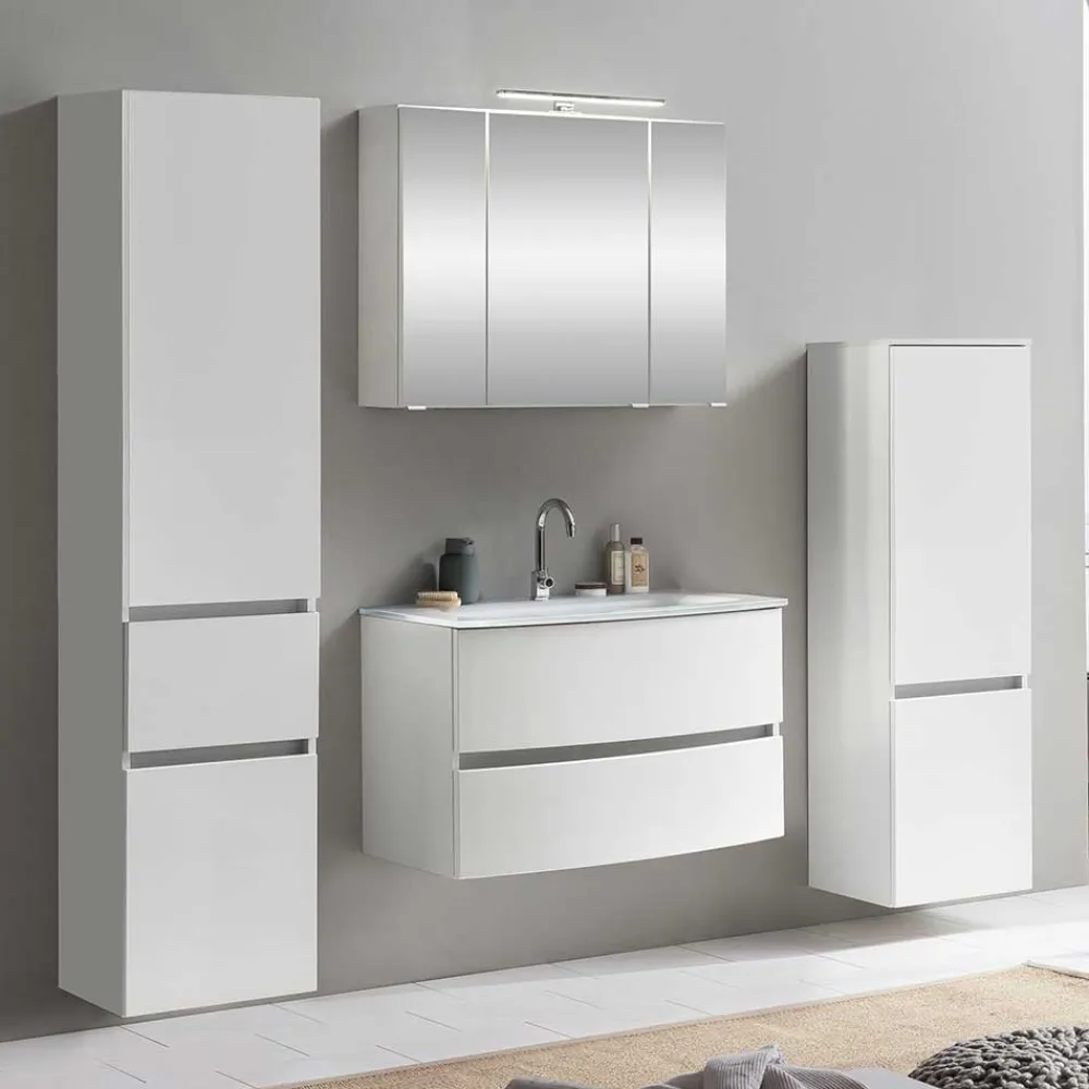 Wohnen Badezimmermöbel für Stand- oder Wandmontage - Mesciria (vierteilig)