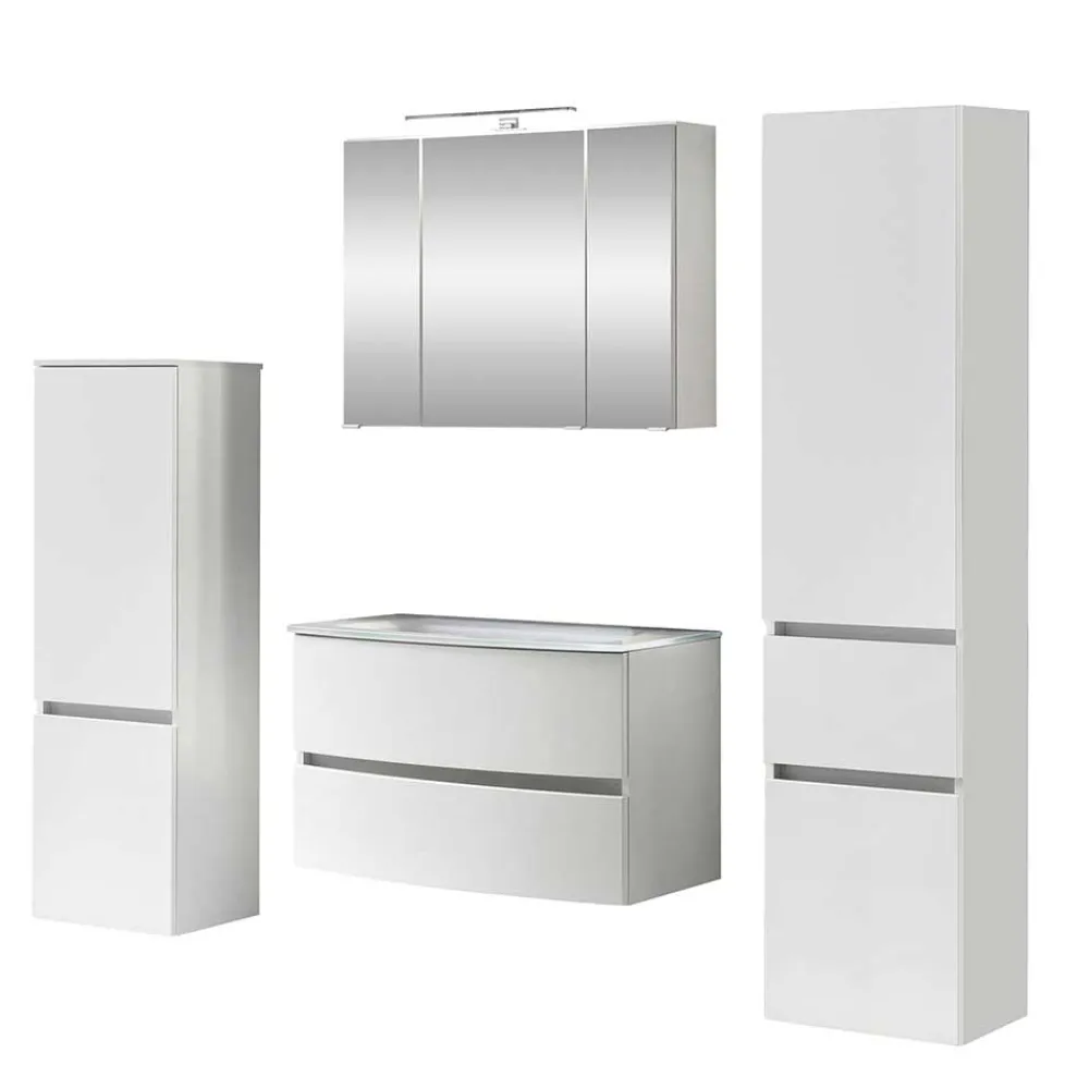 Wohnen Badezimmermöbel für Stand- oder Wandmontage - Mesciria (vierteilig)