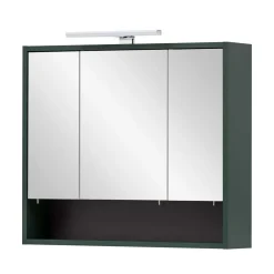 Wohnen Skandinavische Möbel|Badezimmer Komplett*Badezimmermöbel in Dunkelgrün & Gold - Aqua (dreiteilig)