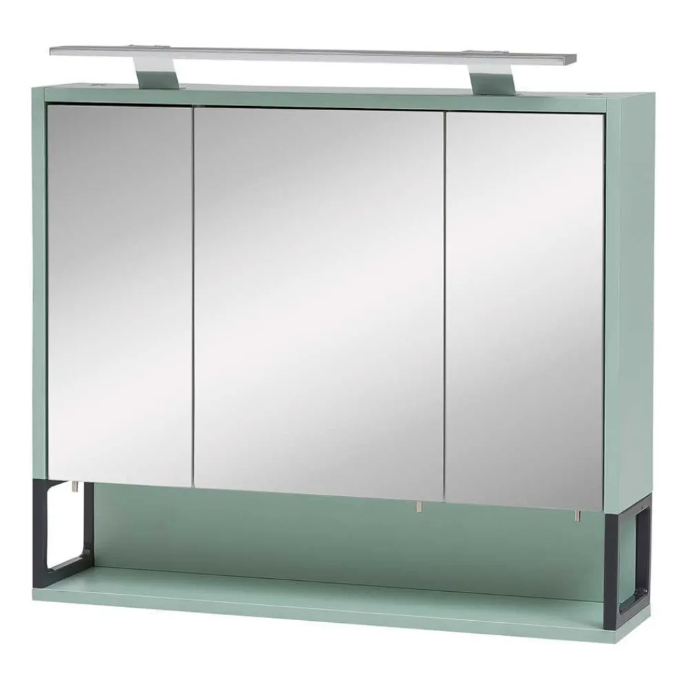 Wohnen Badezimmer Komplett*Badezimmermöbel Kombi in Mint mit Anthrazit - Esdrus (dreiteilig)