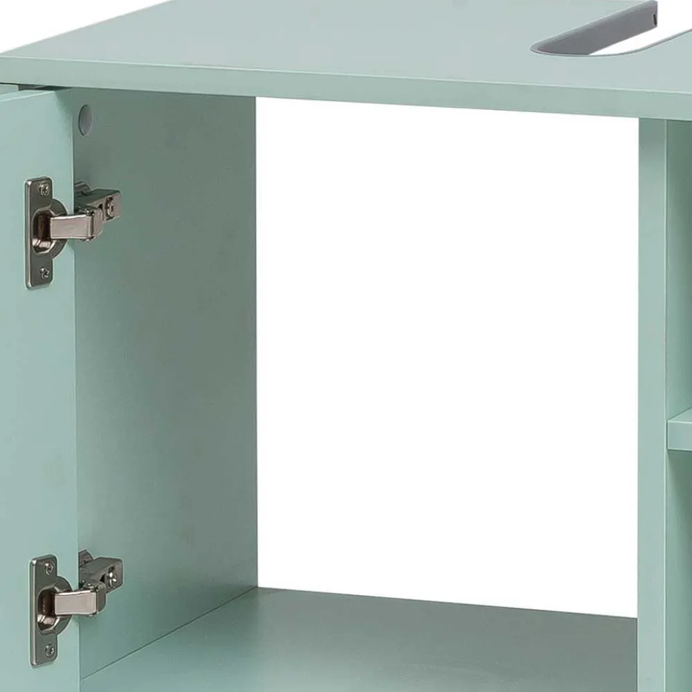 Wohnen Badezimmer Komplett*Badezimmermöbel Kombi in Mint mit Anthrazit - Esdrus (dreiteilig)