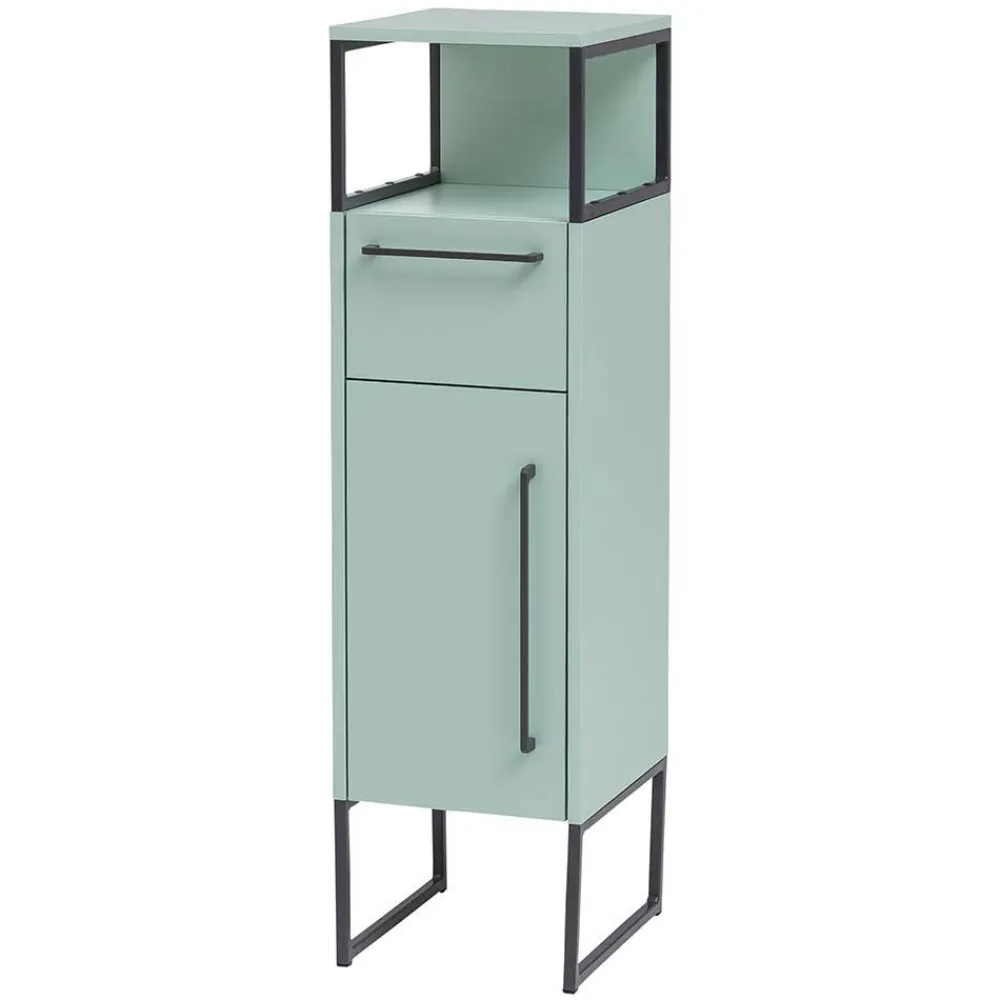 Wohnen Badezimmer Komplett*Badezimmermöbel Kombi in Mint mit Anthrazit - Esdrus (dreiteilig)