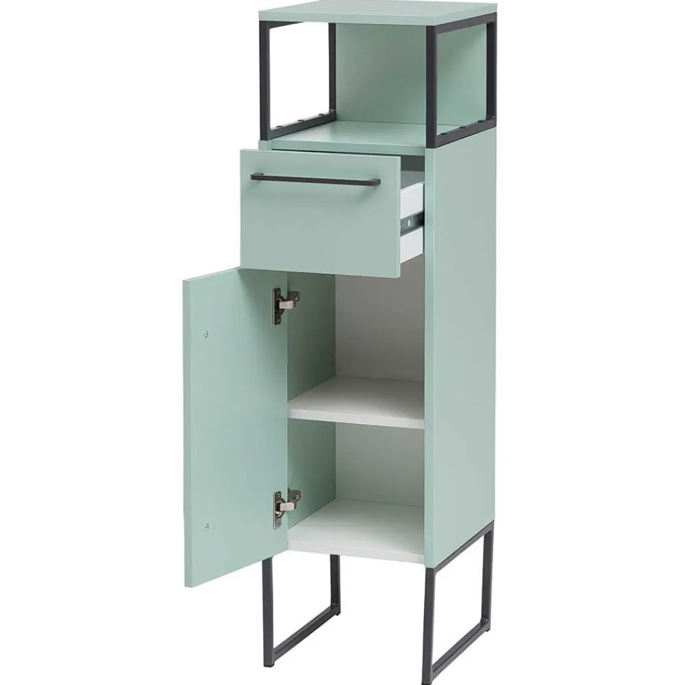 Wohnen Badezimmer Komplett*Badezimmermöbel Kombi in Mint mit Anthrazit - Esdrus (dreiteilig)