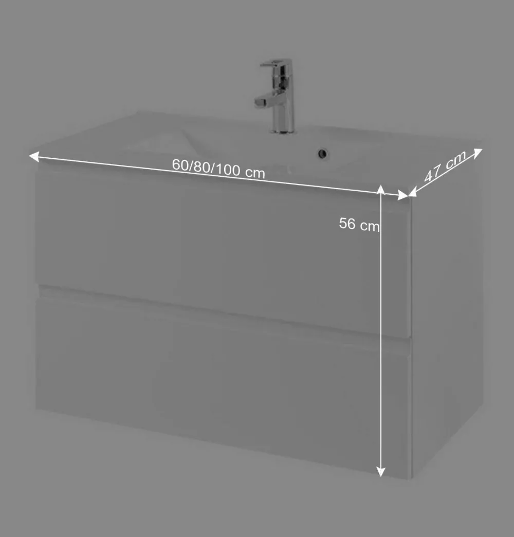 Wohnen Badezimmer Komplett*Badezimmermöbel Set Concetada mit 3D Spiegelschrank (dreiteilig)