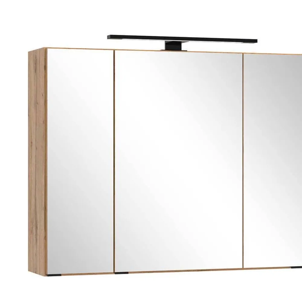 Wohnen Badezimmermöbel Setangebot in Wildeiche - Crystoga (vierteilig)