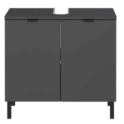 Wohnen Badezimmermöbel-Set in Dunkelgrau - Quado (dreiteilig)