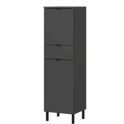 Wohnen Badezimmermöbel-Set in Dunkelgrau - Quado (dreiteilig)