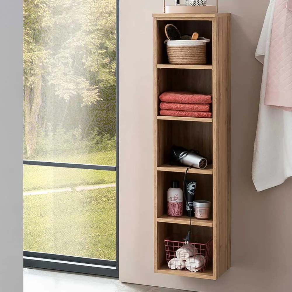 Wohnen Badezimmerregal im Wildeiche Holz Look - Tofias