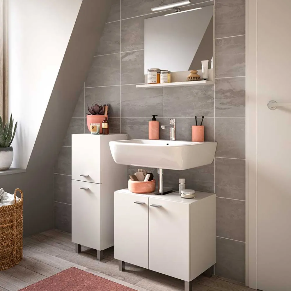 Wohnen Badschränke*Badezimmerschrank in Weiß - Harmone